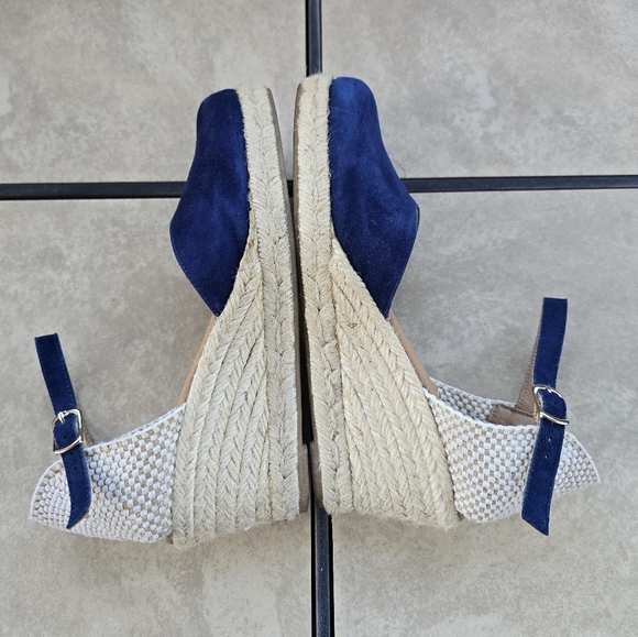 Paseart Blue Suede Espadrilles, Size 38 - Picture 6 of 11